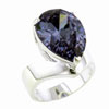 Size 7 Pear Cut Lavender Cz Ring