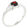 Size 7 Round Garnet Color  Cubic   Zirconia   Ring 