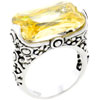 Size 7 Citrine Cut Yellow Cz Ring