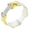 Size 7 Two Tone Laced Band Ring