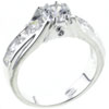 Size 7 Round &amp; Square Cut  Cz   Ring 