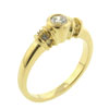 Size 7 Round Cut Cz Golden Band Ring