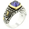 Size 7 Purple Cz Heart Ring