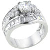 Round Cz Double Row Ring