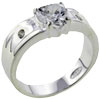 Size 7 Cz Heart Side  Stone  Setting Ring