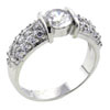 Size 7 Round Cut Cz Pave Setting Ring