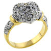Size 7 Cz Heart Golden Ring