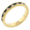 Size 7 Round Cut Cz Emerald Cz Band Ring