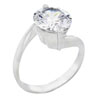 Size 7 Round Cut Cubic Zirconia Ring