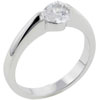 Size 7 Heart Cz Sterling Silver Ring
