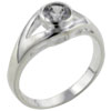 Size 7 Round Cut Cz With Eye Setting Ring