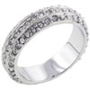 Size 7 Triple Wide  Cz  Studdedt Band Ring
