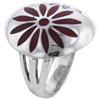 Size 7 Pink Mother Of Pearl Flower Ring