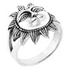 Size 7 Tribal Sun Sterling Silver Ring
