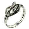 Size 7 Double Snake Sterling Silver Ring