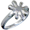 Size 7 Sterling Silver Flower Ring