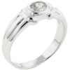 Size 7 Oval Cut Cz With Detailed Band Ring