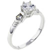 Size 7 Round Cut  Cz  With Military Insignias Ring