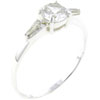 Size 7 Round Cut  Cz  Baguette Adorn Ring