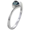 Size 7 Heart Cut Cz Aquamarine Ring