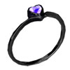 Size 7 August Peridot Color Heart Cut Cz Ring