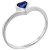 Size 7 Heart Cut Cz Sapphire #7 Ring