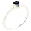 Size 7 Heart Cut Cz Sapphire Blue Birthstone Ring