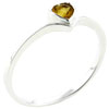 Size 7 Heart Cut Cz Yellow Ring