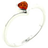 Heart Cut Cz Citrine Ring