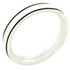Size 7 Black Groove Band Sterling Silver Ring