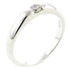 Size 7 Small Inlaid Round Cz Ring
