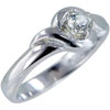 Size 7 Round Cut Cz Double Twist Ring
