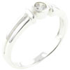 Size 7 Round Cut Cz Silver Band Ring
