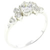 Size 7 Square Round Cz Accent Ring