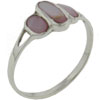 Pink Triple Oval Moonstone Ring