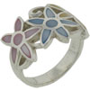 Size 7 Triple Flower  Pearl  Ring