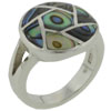 Size 7 Round Abalone Ring