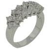 Size 7 Round Cut Cz Cluster Rhinestone Ring