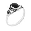 Size 7 Faux Onyx Oval Black Rings