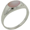 Size 7 Pink Oval Mother Of Pearl Ring
