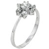 Size 7 Round Cut Cz Sunflower Ring