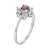 Size 7 Citrine &amp; Cz Flower Ring