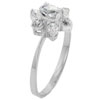 Size 7 Oval Cut Cz Flower Ring