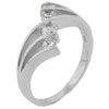 Size 7 Round Cut Cz Quad Split Ring