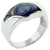 Faux Abalone Wave Ring