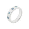 Size 7 Blue Dot Faux  Mother  Of Pearl Ring