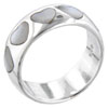 Size 7  Mother  Of Pearl Hearts Ring
