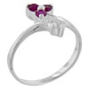 Size 7 Round Cut Cz Flower &amp; Leaf Ring