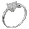 Size 7 Trillion Cut  Cz  Twist Ring