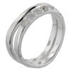 Size 7 Round Cut Cz Curve Ring Set